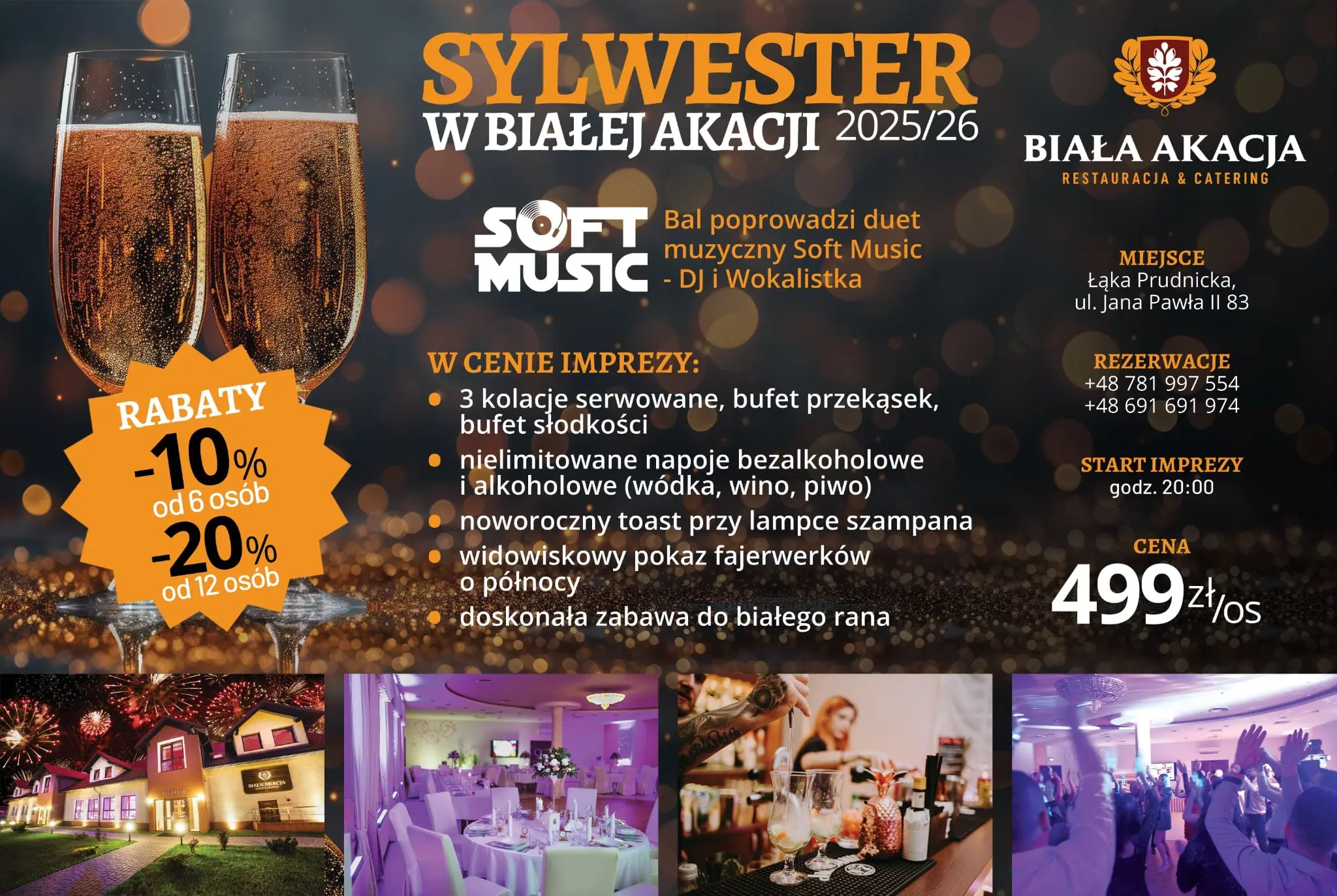 Sylwester w białej akacji